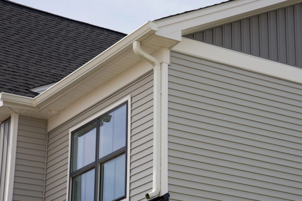 pipes and guttering on house