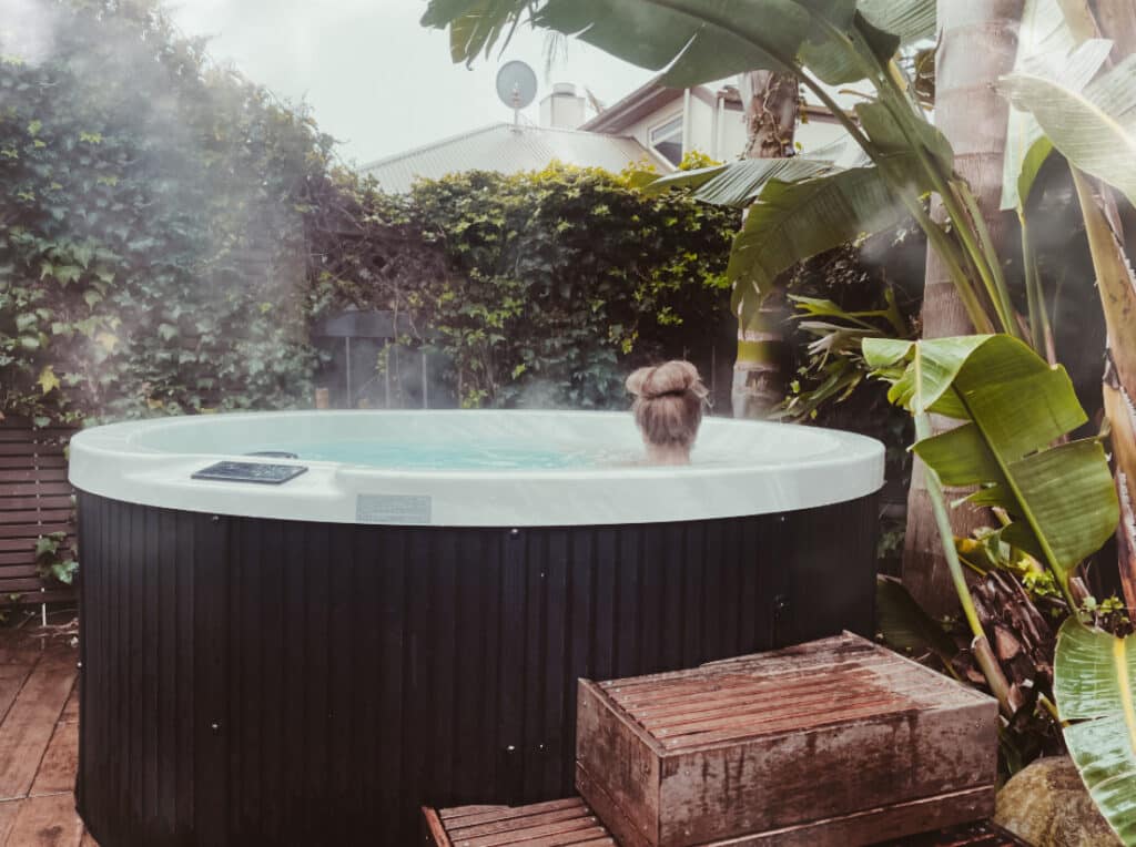 spa pool in private backyard Auckland